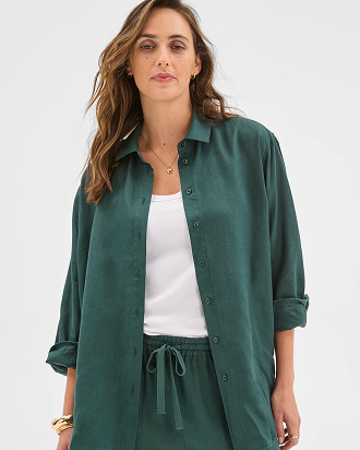 European linen long-sleeve shirt