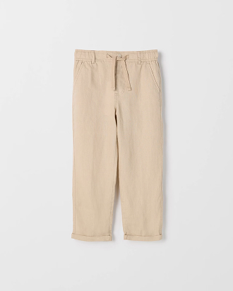 European linen full-length pants