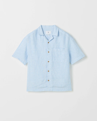 European linen short-sleeve shirt