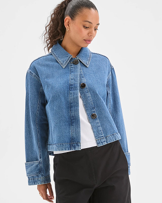 Denim shacket