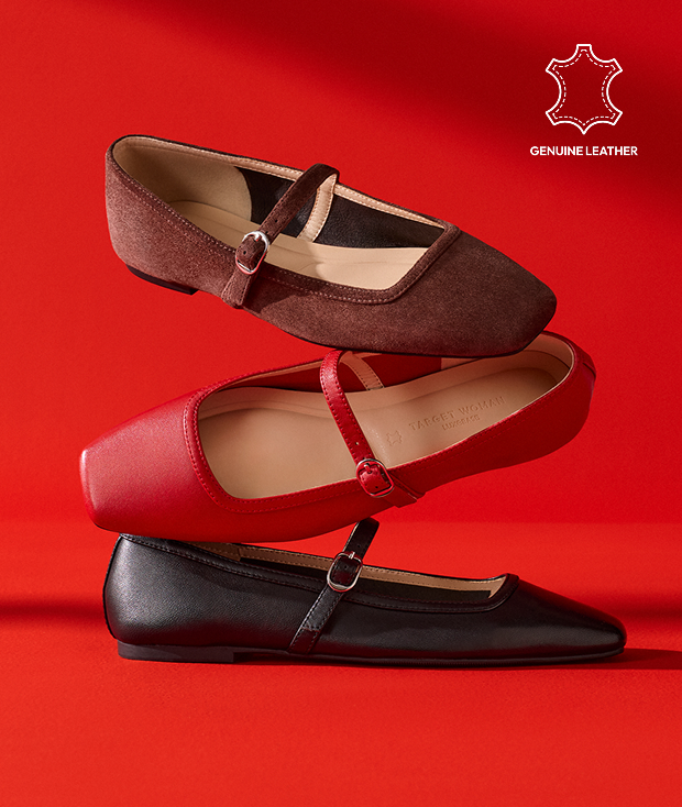 genuine leather BALLET FLATS