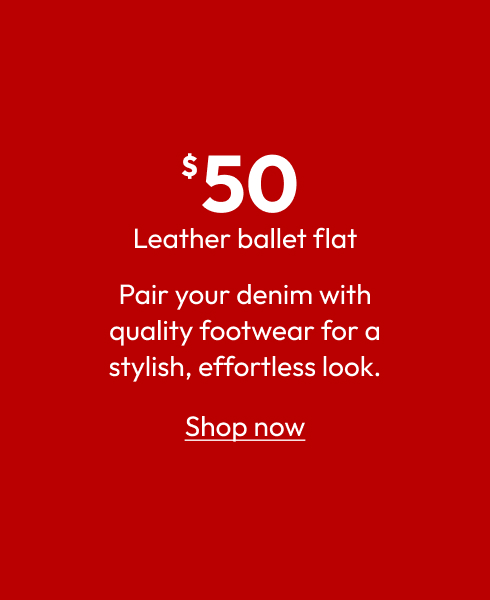 Leather ballet flat