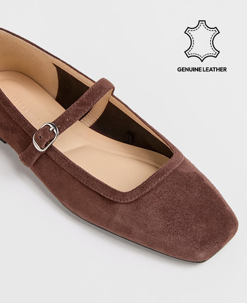 Leather ballet flat
