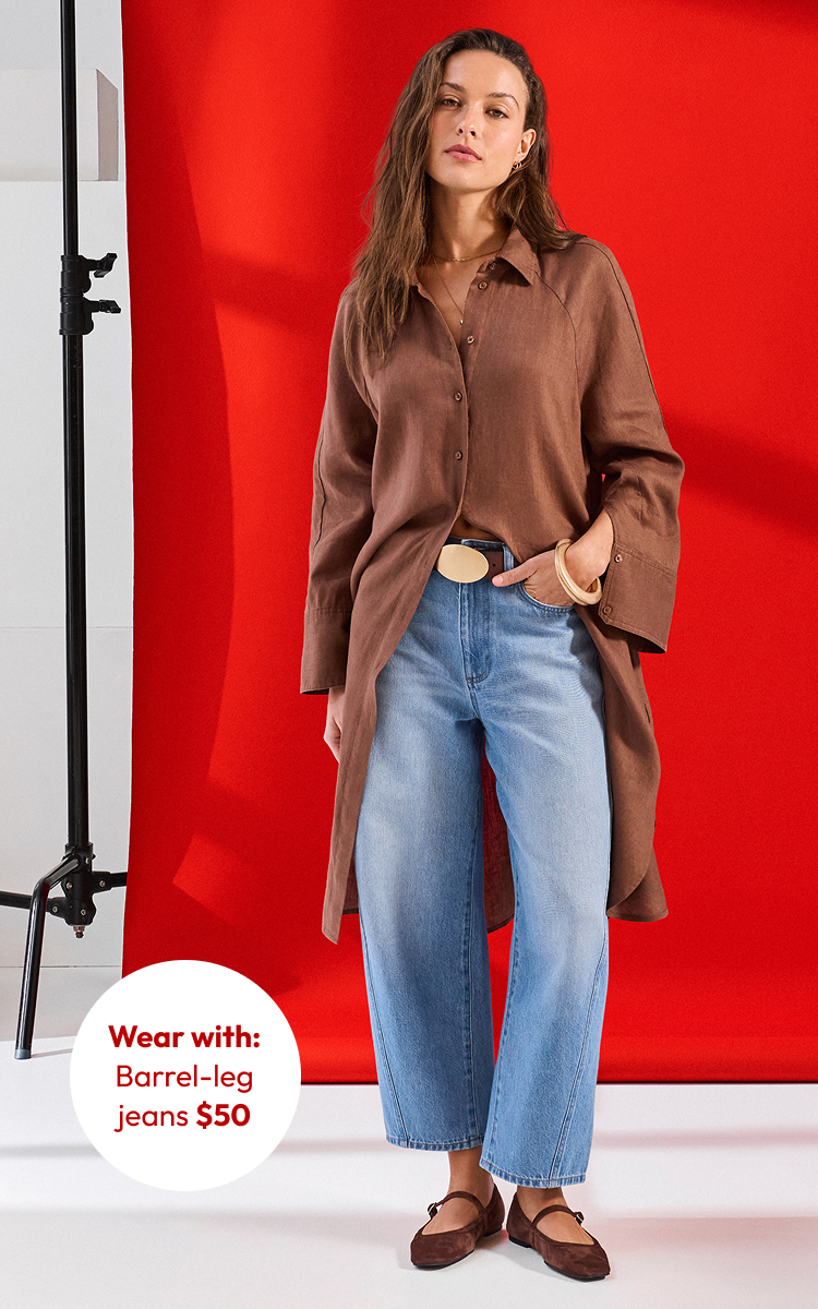 Barrel-leg jeans