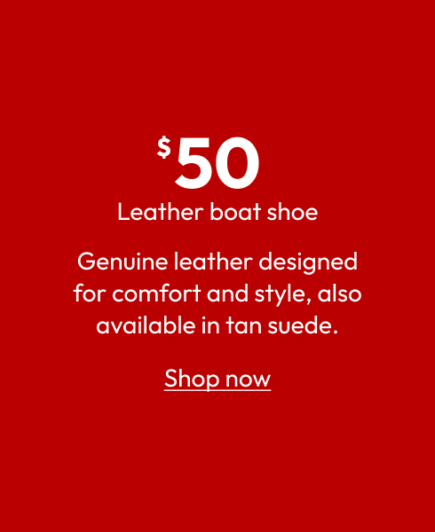 Leather boat shoe