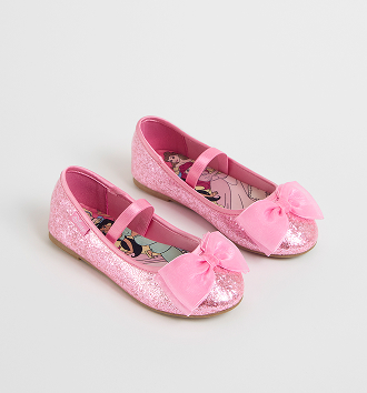 Disney glitter ballet flats - pink