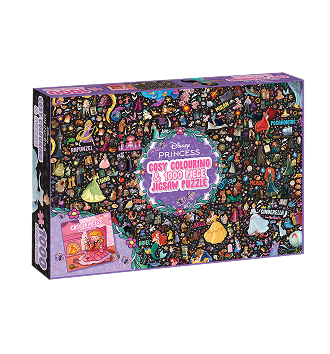 Disney Princess: Cosy Colouring Book & 1000 Piece Jigsaw Puzzle