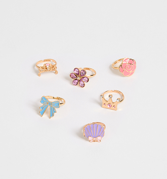 Disney Princess 6-pack ring set