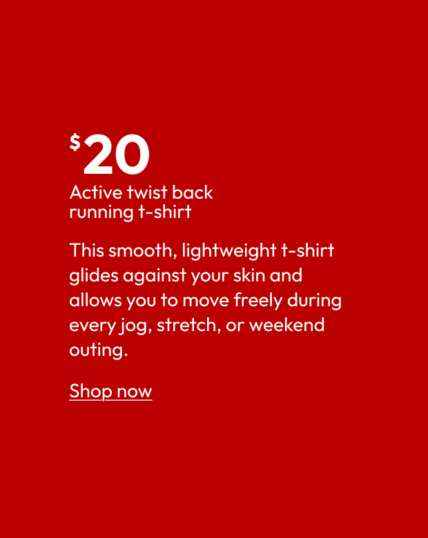 Active twist back running t-shirt