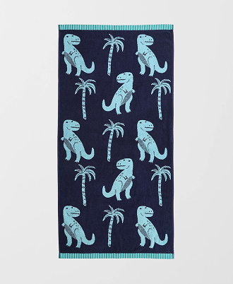 Kids dino Australian Cotton bath towel