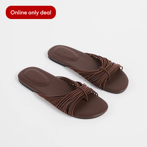 Barely there elastic strap sandals