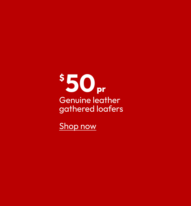 Genuine leather gathered loafers