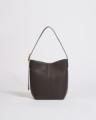 Pebble seamed bucket tote bag