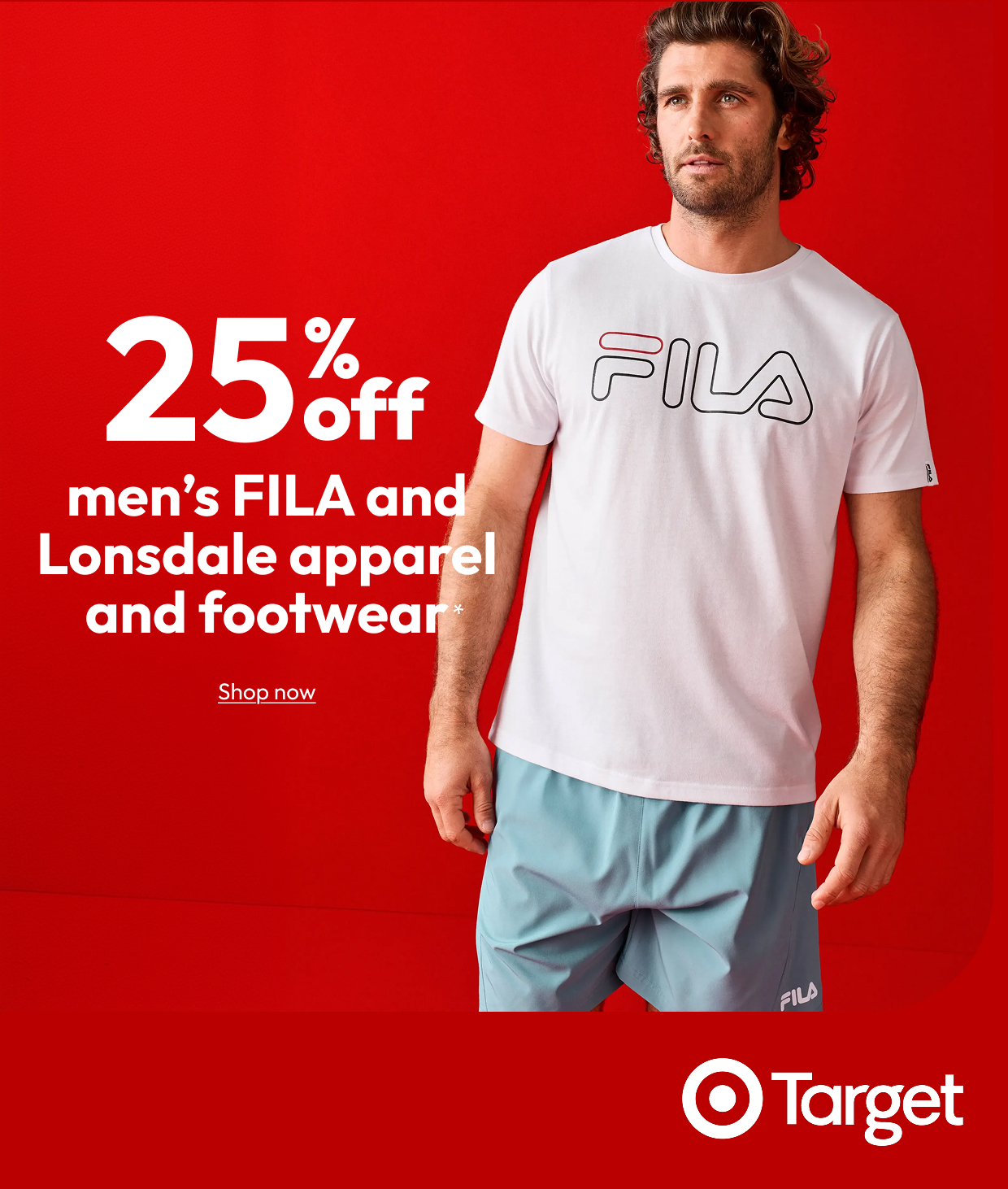 25% off men’s FILA and Lonsdale apparel and footwear