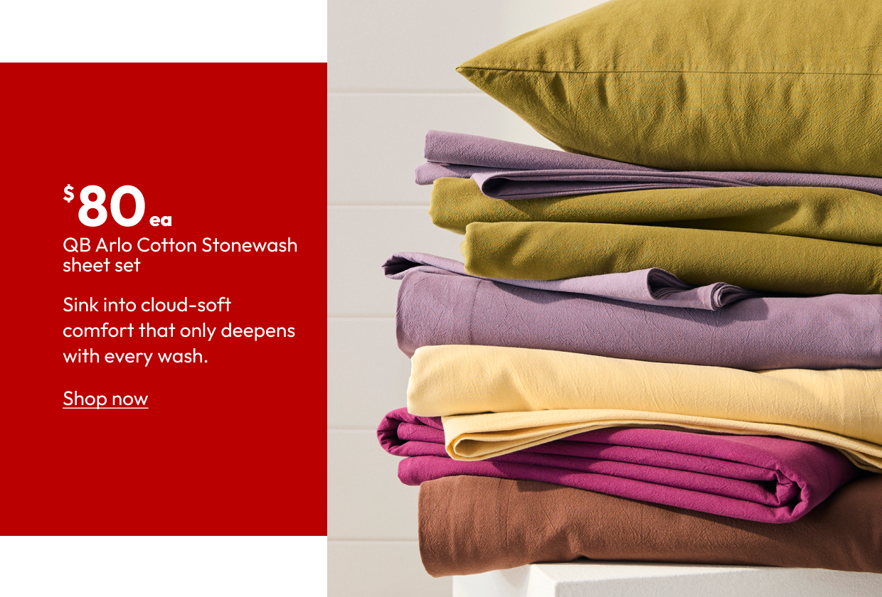 QB Arlo Cotton Stonewash sheet set
