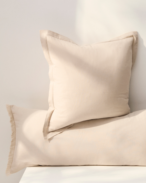 Laynie linen cotton square cushion