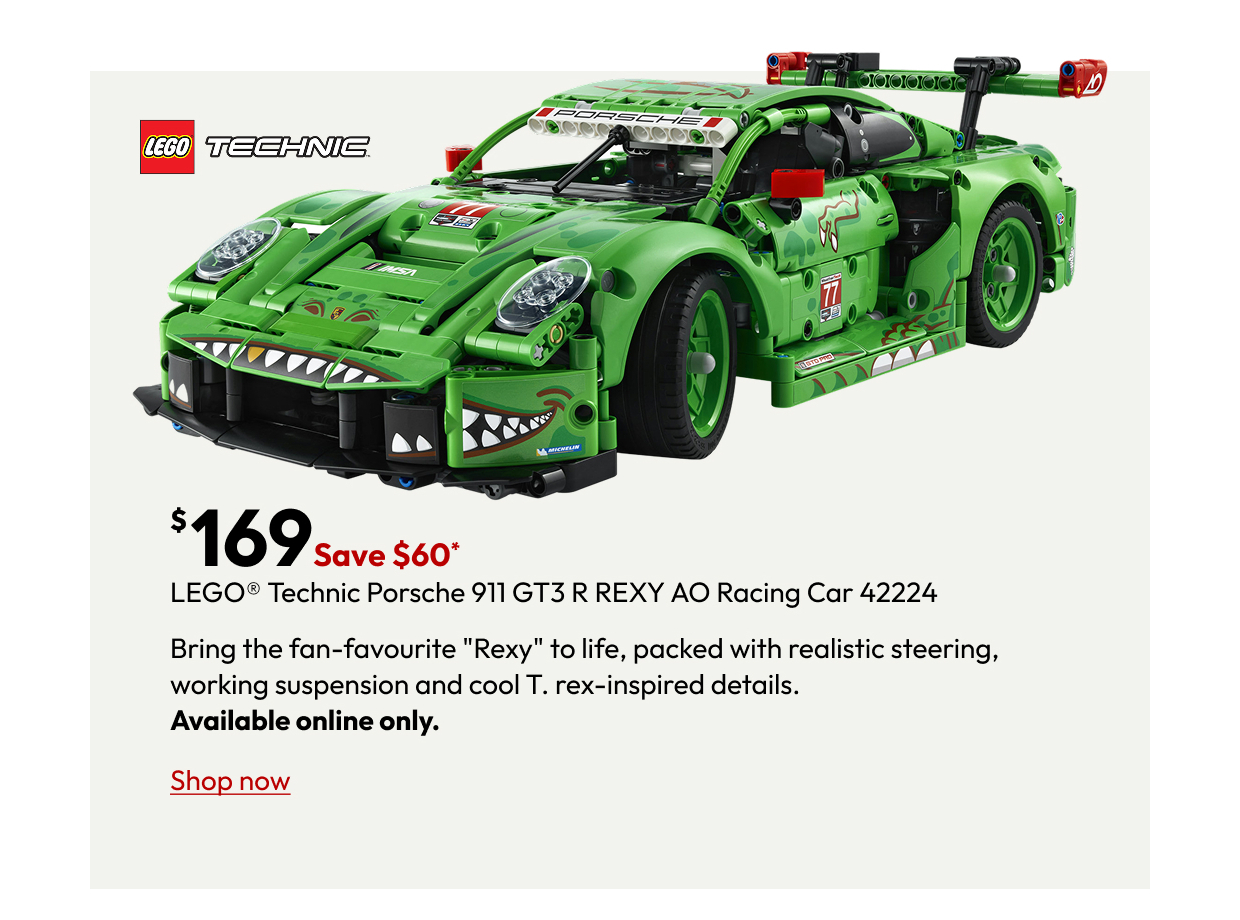 LEGO® Technic Porsche 911 GT3 R REXY AO Racing Car 42224
