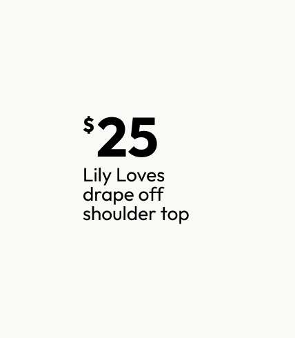 Lily Loves drape off shoulder top