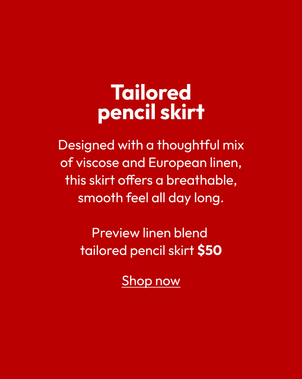 Tailored pencil skirt