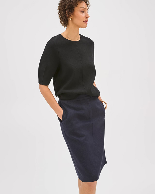 Tailored pencil skirt
