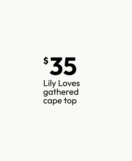 Lily Loves gathered cape top