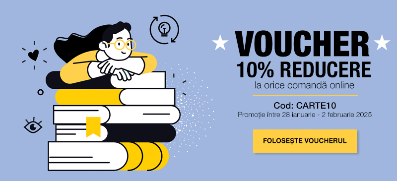 Voucher 10% reducere la orice comandă online - Cod: CARTE10 