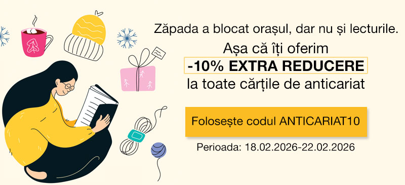 Zăpada a blocat orașul, dar nu și lecturile. Așa că îți oferim -10% extra reducere la toate cărțile de anticariat. Folosește codul ANTICARIAT10 până pe 22 februarie