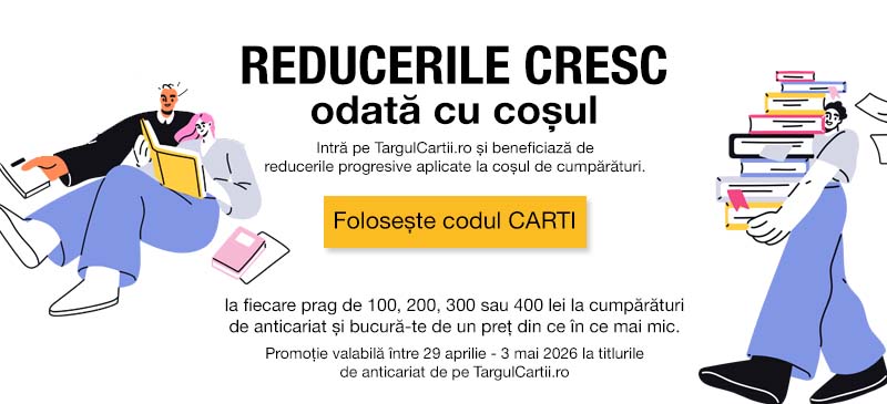 Reducerile cresc odata cu cosul. Foloseste codul CARTI la cumparaturi de mi nim 100 lei
