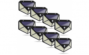 Set 8 lampi 100 LED cu panou solar