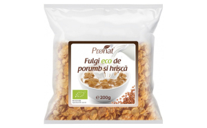 Fulgi bio de porumb si hrisca, 200g