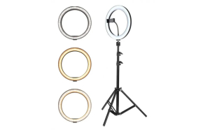 Lampa circulara cu lumina LED, trepied