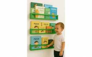 Etajera carti Montessori din lemn