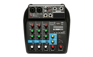 Mixer profesional cu 4 canale, bluetooth