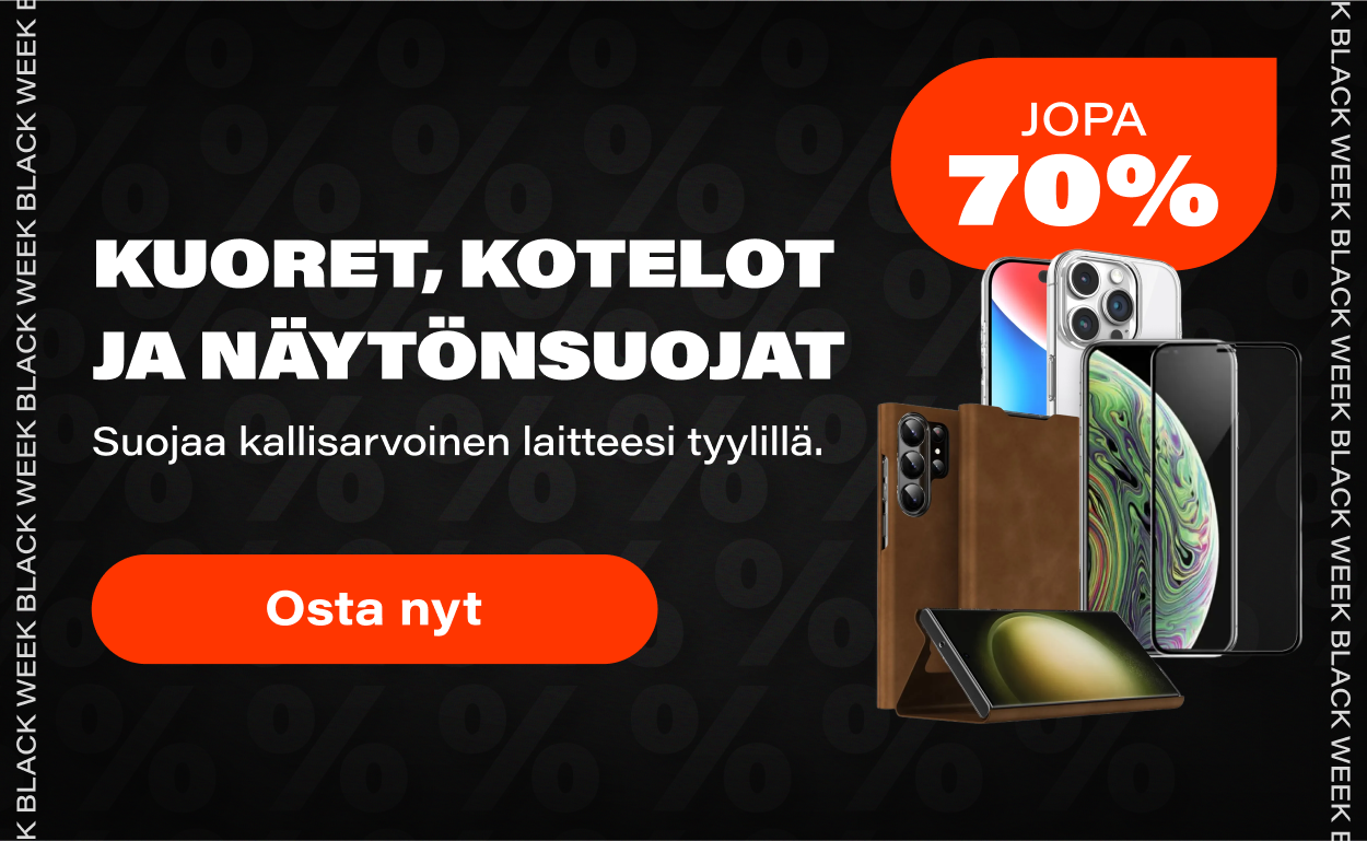 black week kuoret kotelot näytönsuojat