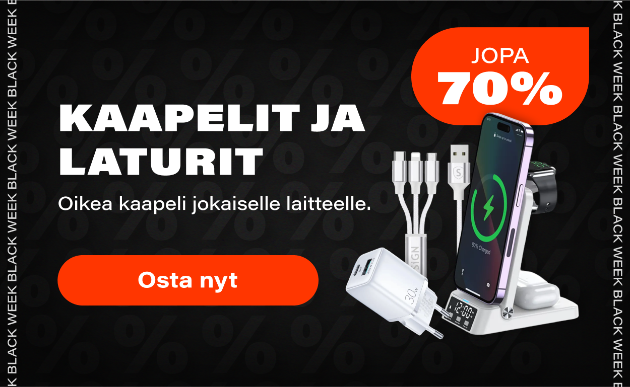 black week kaapelit ja laturit