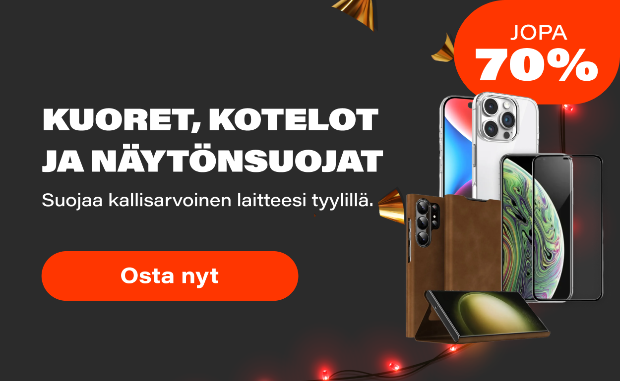 kuoret kotelot ja näytönsuojat