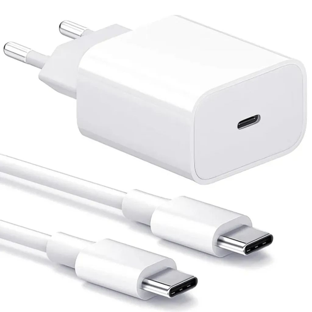 Image of SiGN Extreme -pikalaturi iPhone 15:lle 20W USB-C-virtalähde + kaapeli 2m, 3A, 60W