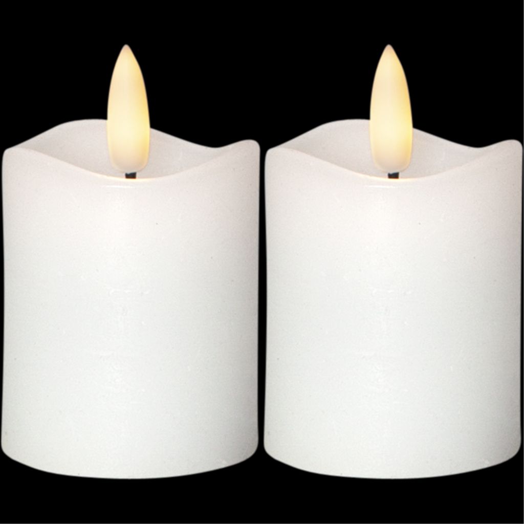 Image of LED-KYNTILÄNLIEKKILO / 2 KPL / 7,5 cm / Paristo / Ajastin