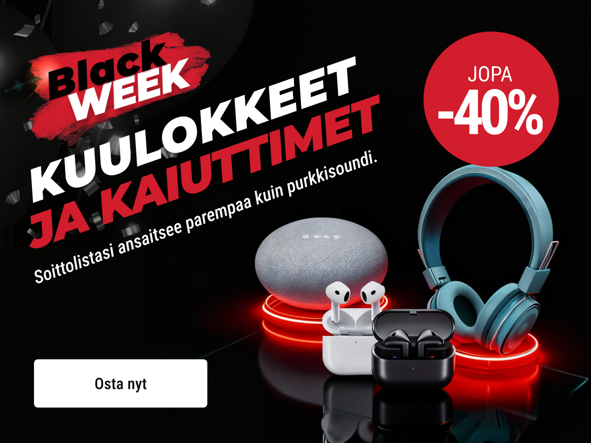 Black Week kuulokkeet ja kaiuttimet