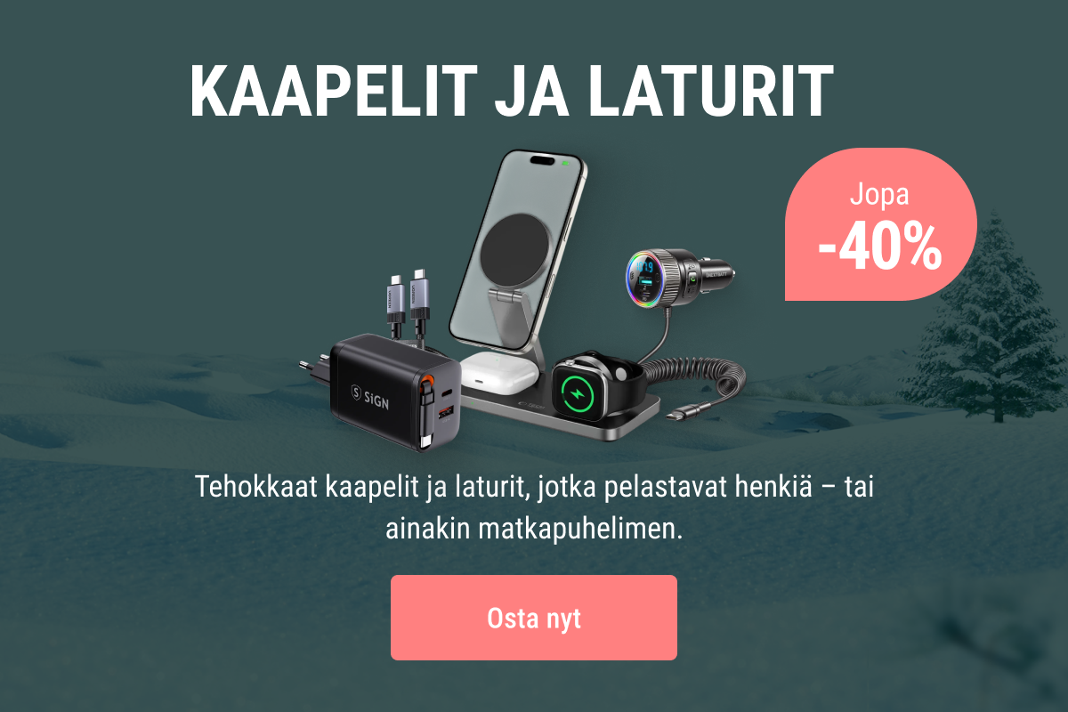 kaapelit ja laturit