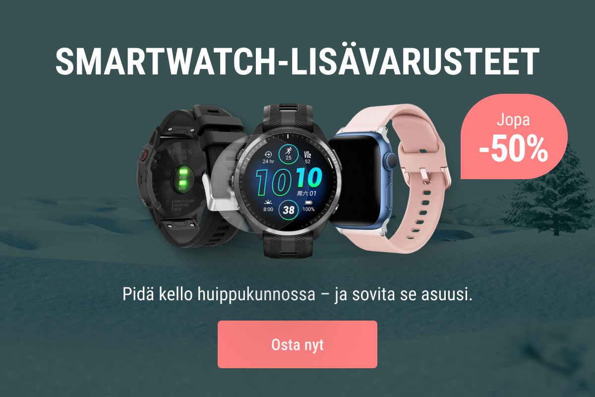 Tammiale 2026 smartwatch lisävarusteet