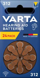 VARTA kuulolaitteiden paristot 312, 24 kpl
