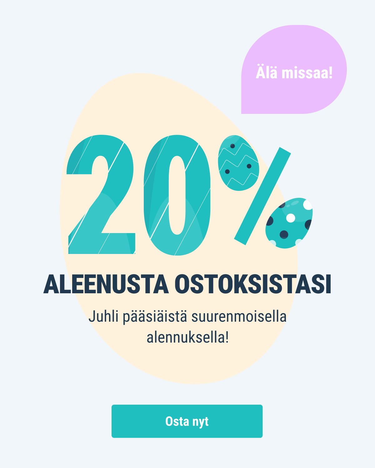 20% alennusta