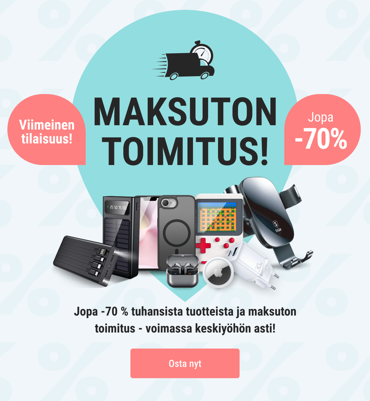 maksuton toimitus viimeinen tilaisuus