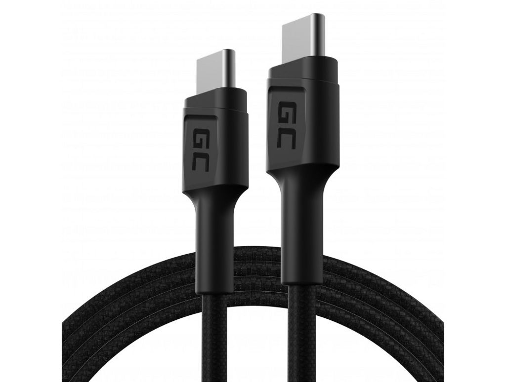 Image of Green Cell -kaapeli PowerStream USB-C 1,2 m PD (60 W), 480 Mbps, Ultra Charge, QC 3.0