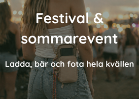 Festival - powerbank, snöre och bärväska