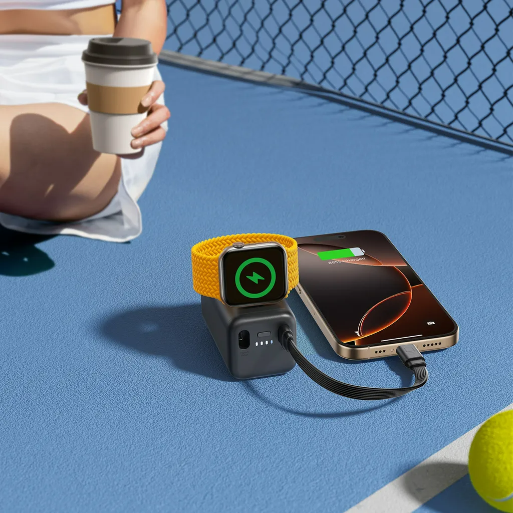 Joyroom USB-C / Apple Watch Magnetisk Trådløs Lader Powerbank 5000mAh