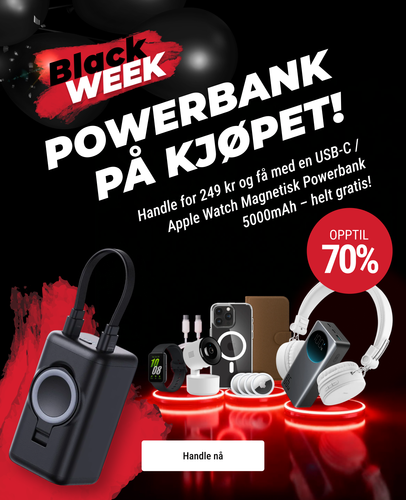 Black Week Powerbank på kjöpet
