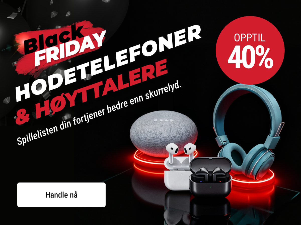Black Week Hodetelefoner & Hoyttalere