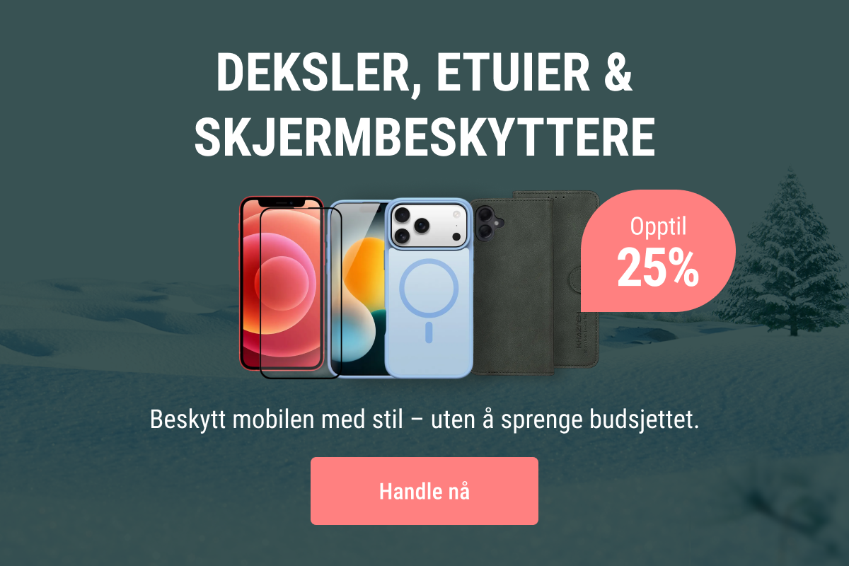 Januarsalg 2026 deksler etui skjermbeskyttelse